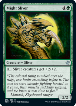 Might Sliver (FOIL) - TIME SPIRAL REMASTERED - 218/289 - Magic the Gathering Single Card