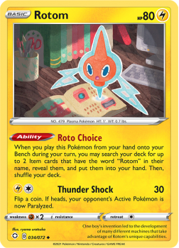 Rotom : SHINING FATES - 34/072 - Pokemon Single Card