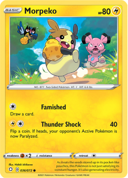 Morpeko : SHINING FATES - 36/072 - Pokemon Single Card