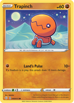 Trapinch : SHINING FATES - 40/072 - Pokemon Single Card