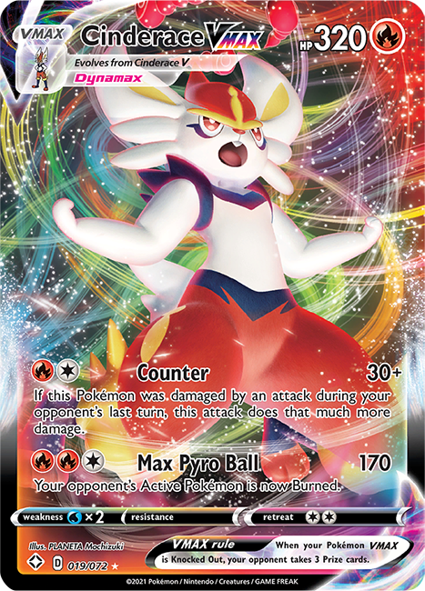 Cinderace VMAX : SHINING FATES - 19/072 - Pokemon Single Card