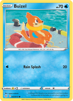 Buizel : SHINING FATES - 22/072 - Pokemon Single Card