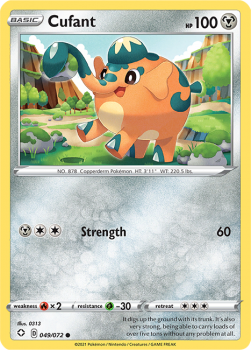 Cufant : SHINING FATES - 49/072 - Pokemon Single Card