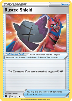 Rusted Shield (REVERSE HOLO) : SHINING FATES - 61/072 - Pokemon Single Card