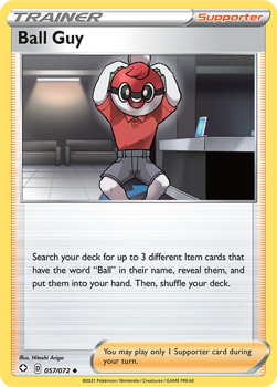 Ball Guy : SHINING FATES - 57/072 - Pokemon Single Card