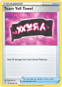 Team Yell Towel : SHINING FATES - 63/072 - Pokemon Single Card