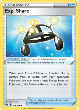 Exp. Share : SWORD AND SHIELD - BATTLE STYLES - 126/163 - Pokemon Single Card