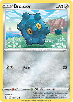 Bronzor : SWORD AND SHIELD - BATTLE STYLES - 101/163 - Pokemon Single Card
