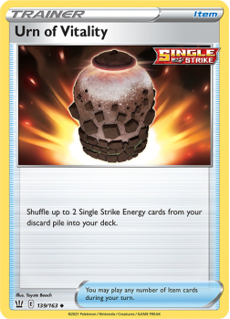 Urn of Vitality : SWORD AND SHIELD - BATTLE STYLES - 139/163 - Pokemon Single Card