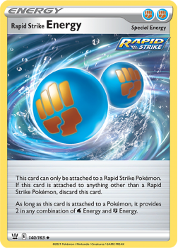 Rapid Strike Energy : SWORD AND SHIELD - BATTLE STYLES - 140/163 - Pokemon Single Card