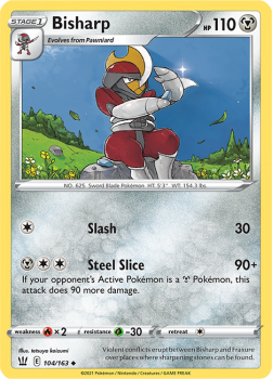 Bisharp : SWORD AND SHIELD - BATTLE STYLES - 104/163 - Pokemon Single Card