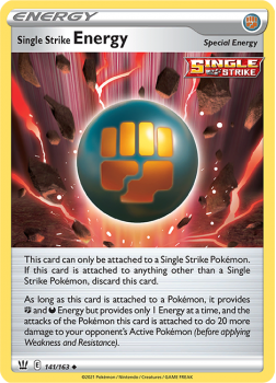 Single Strike Energy : SWORD AND SHIELD - BATTLE STYLES - 141/163 - Pokemon Single Card