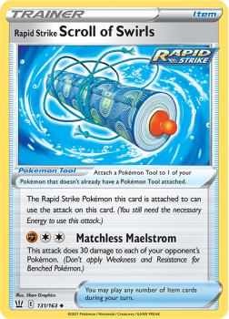 Rapid Strike Scroll of Swirls : SWORD AND SHIELD - BATTLE STYLES - 131/163 - Pokemon Single Card