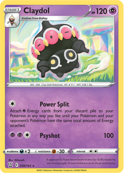 Claydol : SWORD AND SHIELD - BATTLE STYLES - 58/163 - Pokemon Single Card