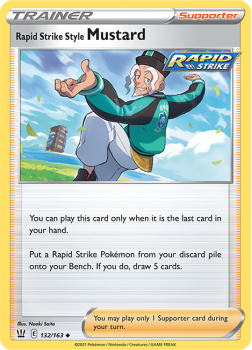 Rapid Strike Style Mustard : SWORD AND SHIELD - BATTLE STYLES - 132/163 - Pokemon Single Card