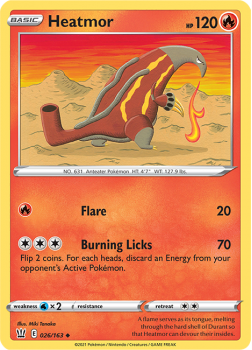 Heatmor : SWORD AND SHIELD - BATTLE STYLES - 26/163 - Pokemon Single Card
