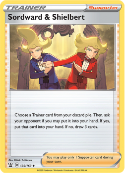 Sordward and Shielbert : SWORD AND SHIELD - BATTLE STYLES - 135/163 - Pokemon Single Card