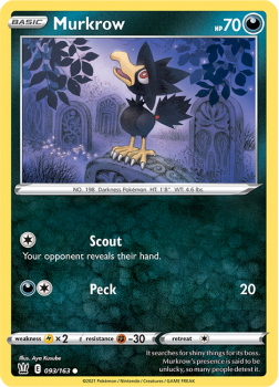 Murkrow : SWORD AND SHIELD - BATTLE STYLES - 93/163 - Pokemon Single Card