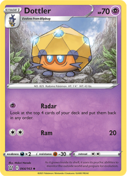 Dottler : SWORD AND SHIELD - BATTLE STYLES - 64/163 - Pokemon Single Card
