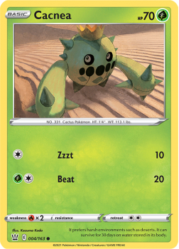 Cacnea : SWORD AND SHIELD - BATTLE STYLES - 04/163 - Pokemon Single Card