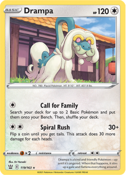 Drampa : SWORD AND SHIELD - BATTLE STYLES - 119/163 - Pokemon Single Card