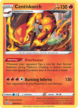 Centiskorch : SWORD AND SHIELD - BATTLE STYLES - 30/163 - Pokemon Single Card