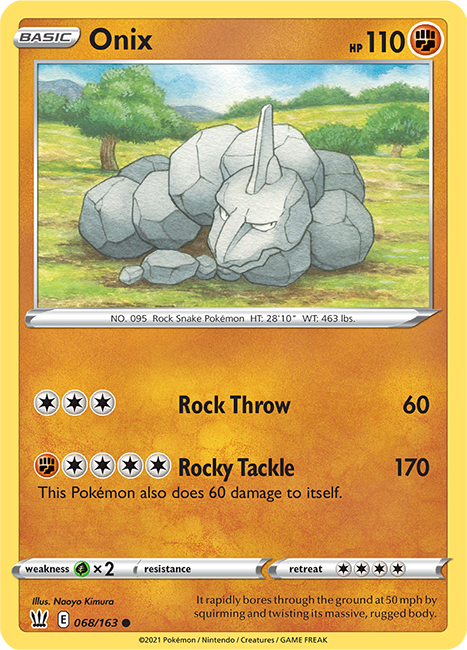 Onix Reverse Holo Swsh Battle Styles 68 163 Pokemon Single Card Onix Reverse Holo Swsh Battle Styles 68 163 Pokemon Single Card