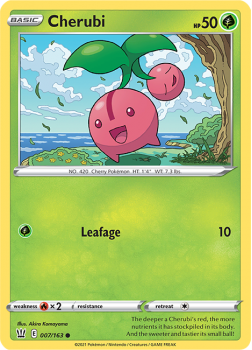 Cherubi : SWORD AND SHIELD - BATTLE STYLES - 07/163 - Pokemon Single Card