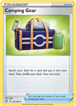 Camping Gear : SWORD AND SHIELD - BATTLE STYLES - 122/163 - Pokemon Single Card