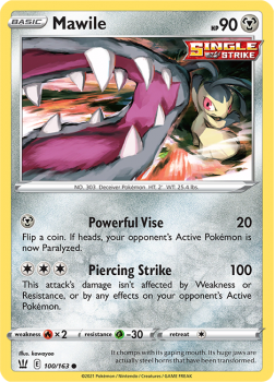Mawile : SWORD AND SHIELD - BATTLE STYLES - 100/163 - Pokemon Single Card
