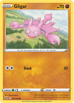 Gligar : SWORD AND SHIELD - BATTLE STYLES - 71/163 - Pokemon Single Card
