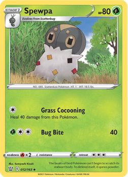 Spewpa : SWORD AND SHIELD - BATTLE STYLES - 12/163 - Pokemon Single Card