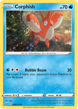 Corphish : SWORD AND SHIELD - BATTLE STYLES - 38/163 - Pokemon Single Card