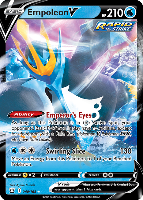 Empoleon V : SWORD AND SHIELD - BATTLE STYLES - 40/163 - Pokemon Single