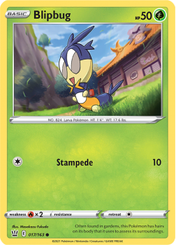 Blipbug : SWORD AND SHIELD - BATTLE STYLES - 17/163 - Pokemon Single Card