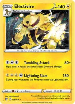 Electivire : SWORD AND SHIELD - BATTLE STYLES - 45/163 - Pokemon Single Card