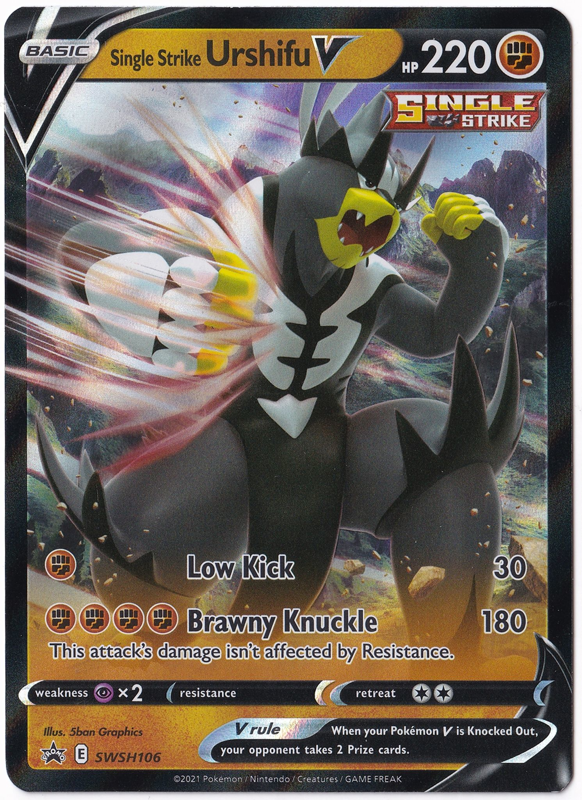 Single Strike Urshifu V Single Strike Urshifu V - SWSH106 - Pokemon Single Promotional Card