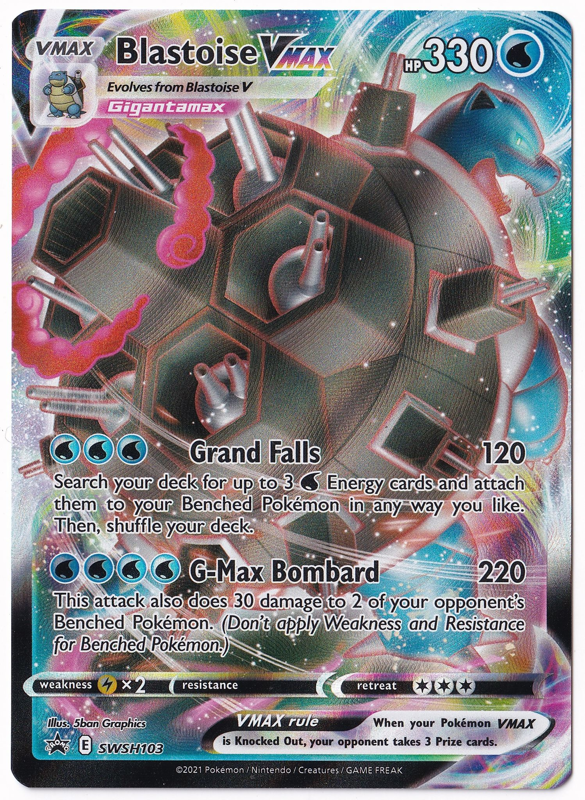 Blastoise VMAX (JUMBO) - SWSH103 - Pokemon Single Promotional Card