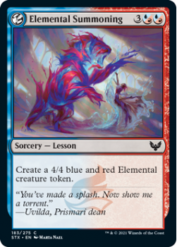Elemental Summoning - STRIXHAVEN: SCHOOL OF MAGES - 183/275 - Magic the Gathering Single Card