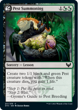 Pest Summoning - STRIXHAVEN: SCHOOL OF MAGES - 211/275 - Magic the Gathering Single Card