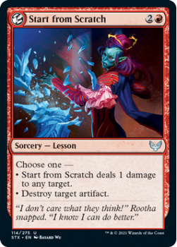 Start from Scratch - STRIXHAVEN: SCHOOL OF MAGES - 114/275 - Magic the Gathering Single Card