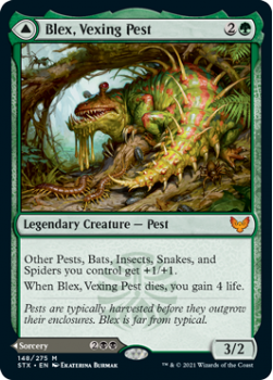 Blex, Vexing Pest // Search for Blex (FOIL) - STRIXHAVEN: SCHOOL OF MAGES - 148/275 - Magic the Gathering Single Card
