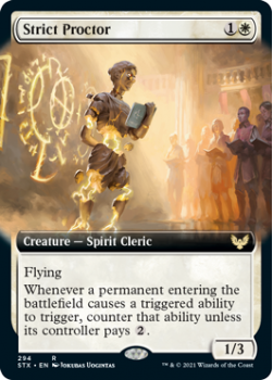 Strict Proctor (BORDERLESS) (FOIL) - STRIXHAVEN: SCHOOL OF MAGES - 294 - Magic the Gathering Single Card