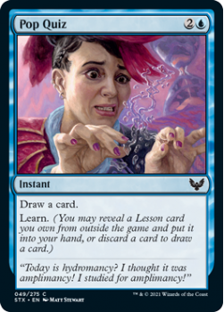 Pop Quiz - STRIXHAVEN: SCHOOL OF MAGES - 049/275 - Magic the Gathering Single Card