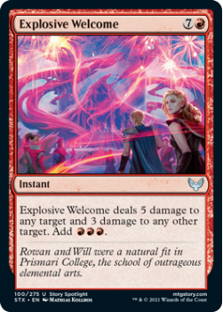 Explosive Welcome - STRIXHAVEN: SCHOOL OF MAGES - 100/275 - Magic the Gathering Single Card
