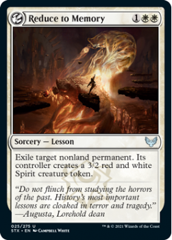 Reduce to Memory - STRIXHAVEN: SCHOOL OF MAGES - 025/275 - Magic the Gathering Single Card