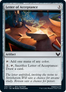 Letter of Acceptance - STRIXHAVEN: SCHOOL OF MAGES - 256/275 - Magic the Gathering Single Card