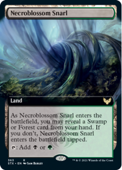 Necroblossom Snarl (BORDERLESS) (FOIL) - STRIXHAVEN: SCHOOL OF MAGES - 363 - Magic the Gathering Single Card