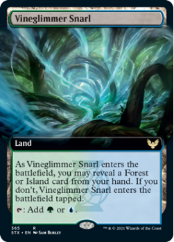 Vineglimmer Snarl (BORDERLESS) (FOIL) - STRIXHAVEN: SCHOOL OF MAGES - 365 - Magic the Gathering Single Card