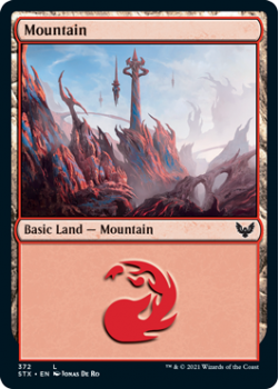 Mountain (FOIL) - STRIXHAVEN: SCHOOL OF MAGES - 372 - Magic the Gathering Single Card
